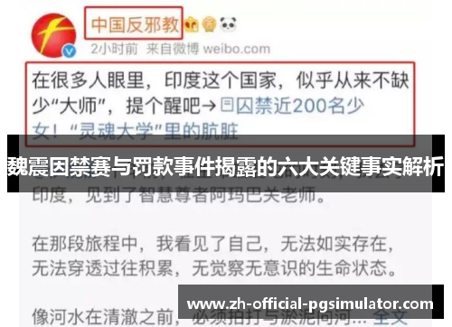 魏震因禁赛与罚款事件揭露的六大关键事实解析
